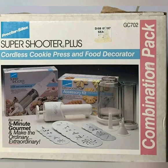 Super Shooter & Accessory Set Cookie Appetizer Decorator  Holiday Cordless - Picture 3 of 8